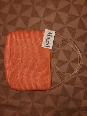 Magid Orange Woven Crossbody Bag